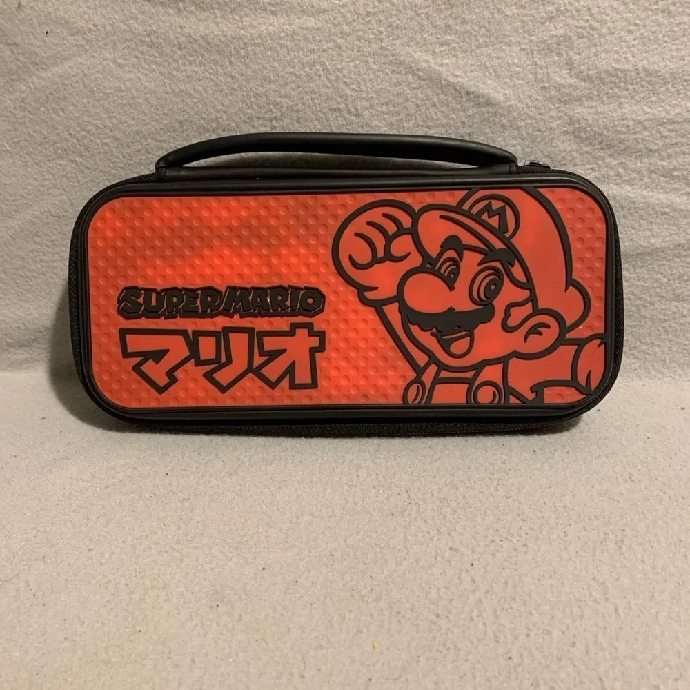 Super Mario kana case red nintendo switch storage carrying case